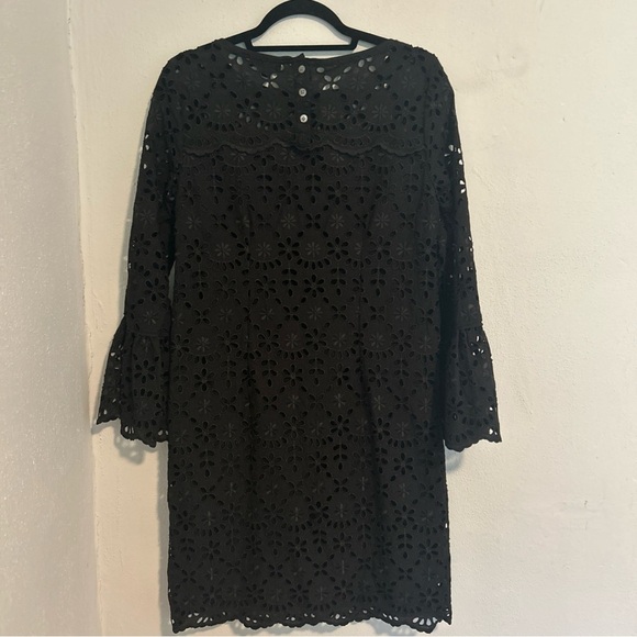 J. Crew Black Sheath Dress with Bell Sleeves - Picture 3 of 5